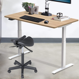 Hi5 Electric Height Adjustable Standing Desks with Rectangular Tablet (55"x 27.5") for Home Office Workstation