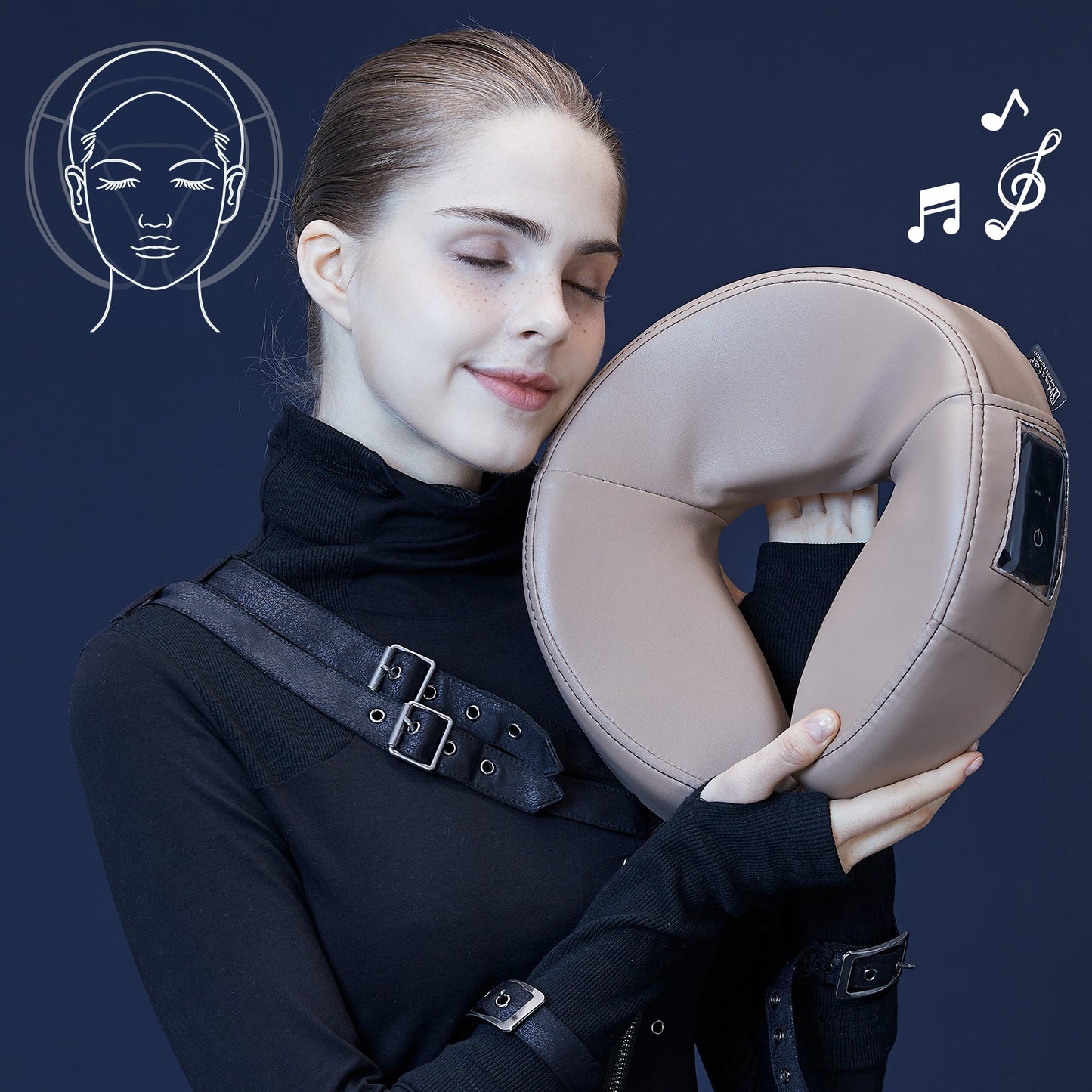 MusicMaster™ High Fidelity Sound Ultra Plush Face Cushion- Bluetooth Music Massage Pillow