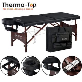 Master Massage 30" ROMA™ Portable Massage Table Package with THERMA-TOP® - Built-In Adjustable Heating System for Extreme Comfort