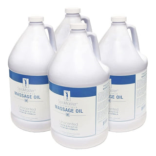 Master Massage - Organic, Unscented, Vitamin-Rich and Water-Soluble Massage Oil - 4 Gallon Pack