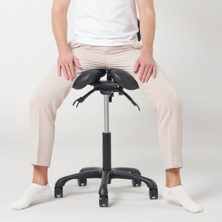 Master Massage Berkeley Ergonomic Saddle Stool with Backrest