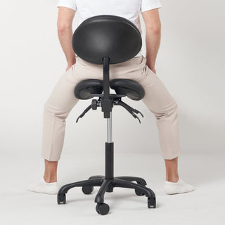 Master Massage Berkeley Ergonomic Saddle Stool with Backrest