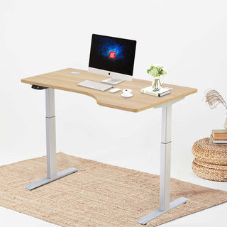 Hi5 Electric Height Adjustable Right Handed Standing Desks (55"x33") for Home Office Workstation with 4 Color Option