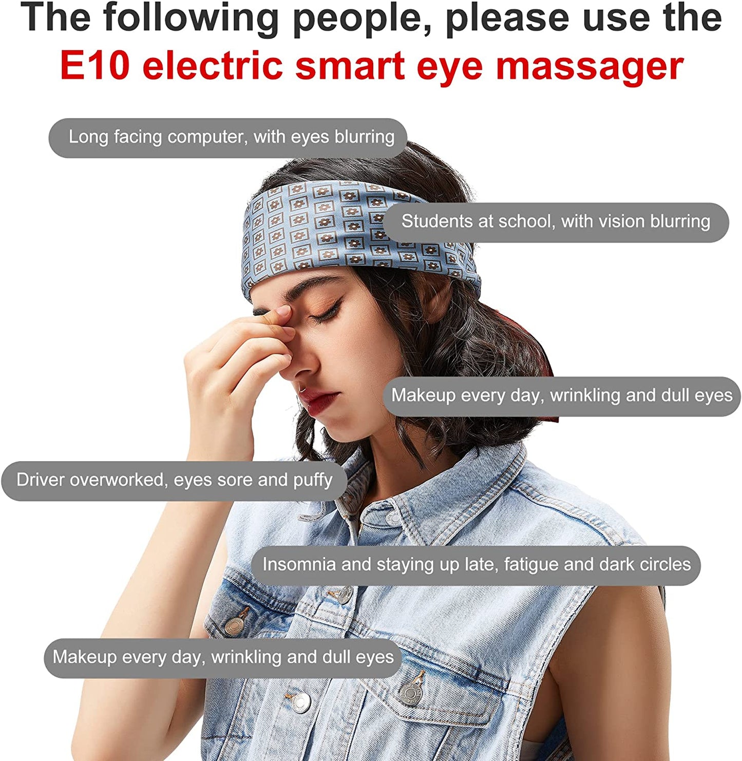 E10 Electric  Smart Eye Massager with heating system
