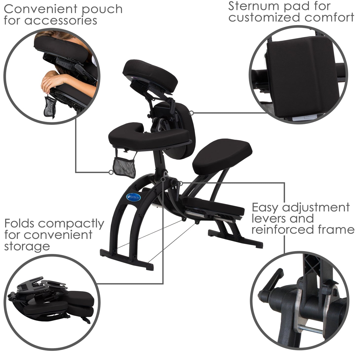 Earthlite Avilla ll™ Portable Massage Chair -   Natural Living