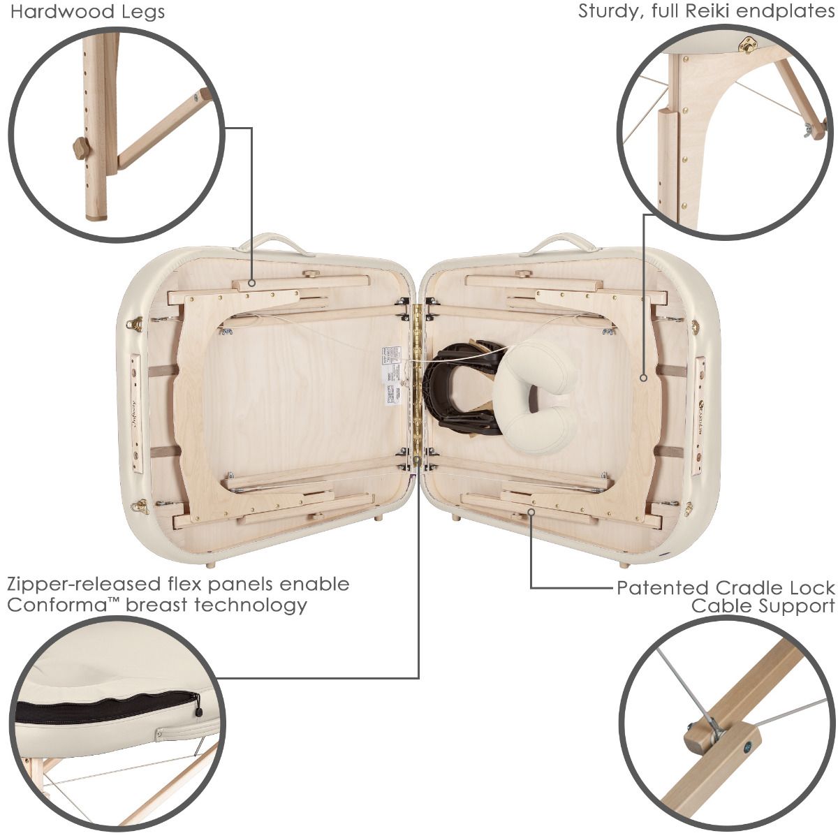 Earthlite Infinity Conforma Portable Massage Table Package - Full Reiki -   Natural Living
