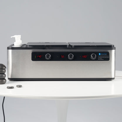 Master Massage Professional Electric 2 in 1 Massage Stone Heater & 3 Bottle Massage Lotion Heater