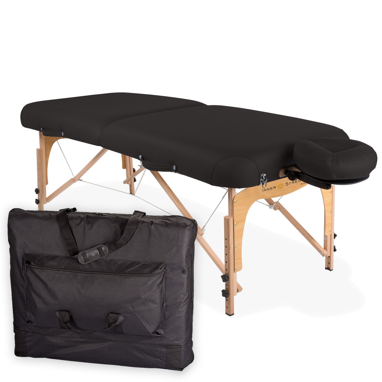 InnerStrength E2™ Portable Massage Table Package -  Black-76-cm-width