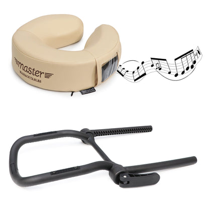MASTER MASSAGE Universal Simplicity Adjustable Massage Table Face Cradle and MusicMaster™ Universal Face Cushion Pillow set