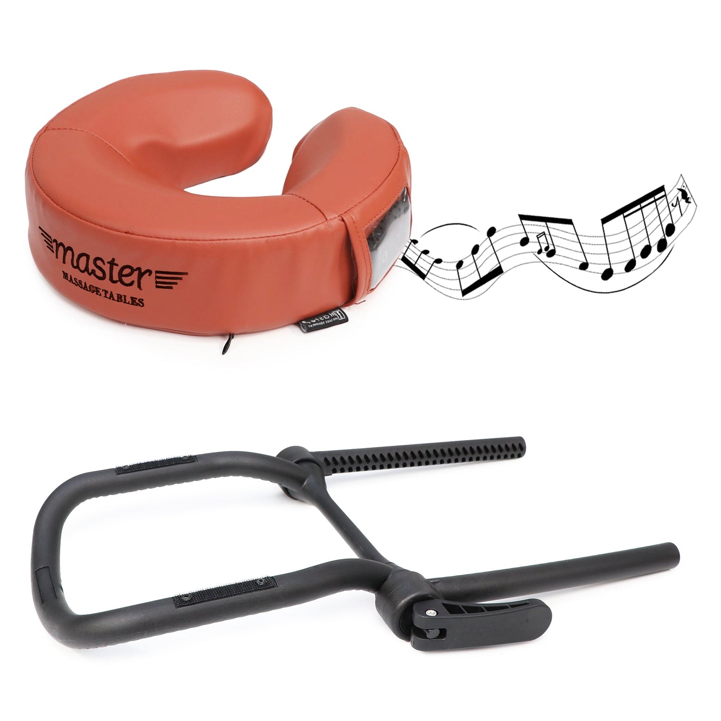 MASTER MASSAGE Universal Simplicity Adjustable Massage Table Face Cradle and MusicMaster™ Universal Face Cushion Pillow set