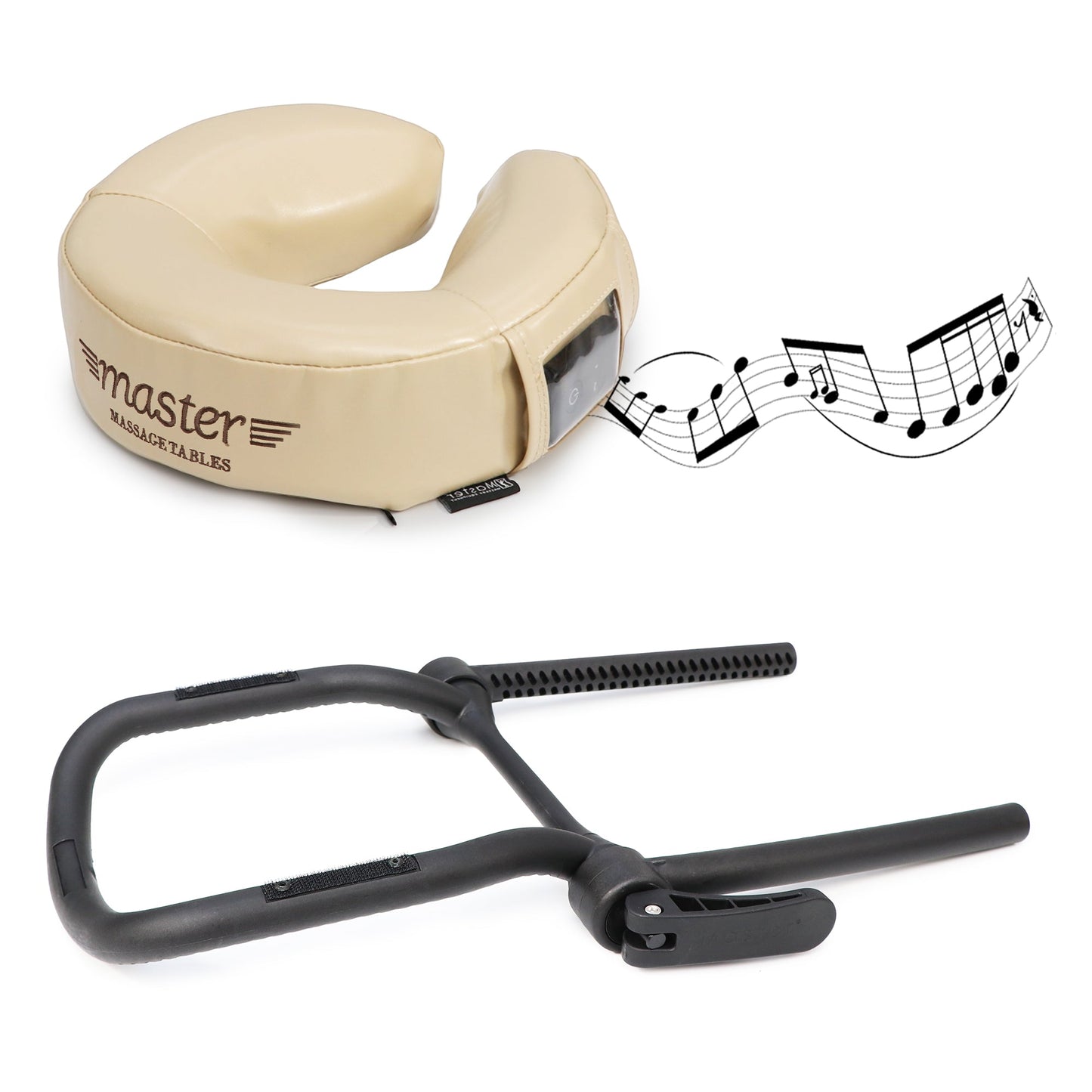 MASTER MASSAGE Universal Simplicity Adjustable Massage Table Face Cradle and MusicMaster™ Universal Face Cushion Pillow set