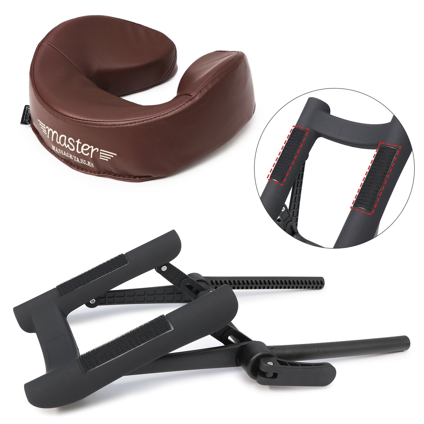 MASTER MASSAGE Universal Ergonomic Dream™ Adjustable Massage Table Face Cradle and  Patented Ultra Plush Face Cushion Pillow set