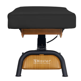 Master Massage Atlas Deluxe Electric Lift Spa Salon Stationary Bed - Cream Top with Interchangable Black Upholstery