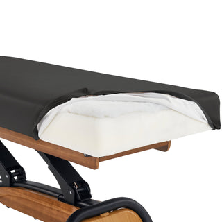 Master Massage Atlas Deluxe Electric Lift Spa Salon Stationary Bed - Cream Top with Interchangable Black Upholstery