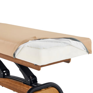 Master Massage Atlas Deluxe Electric Lift Spa Salon Stationary Bed - Cream Top with Interchangable Black Upholstery