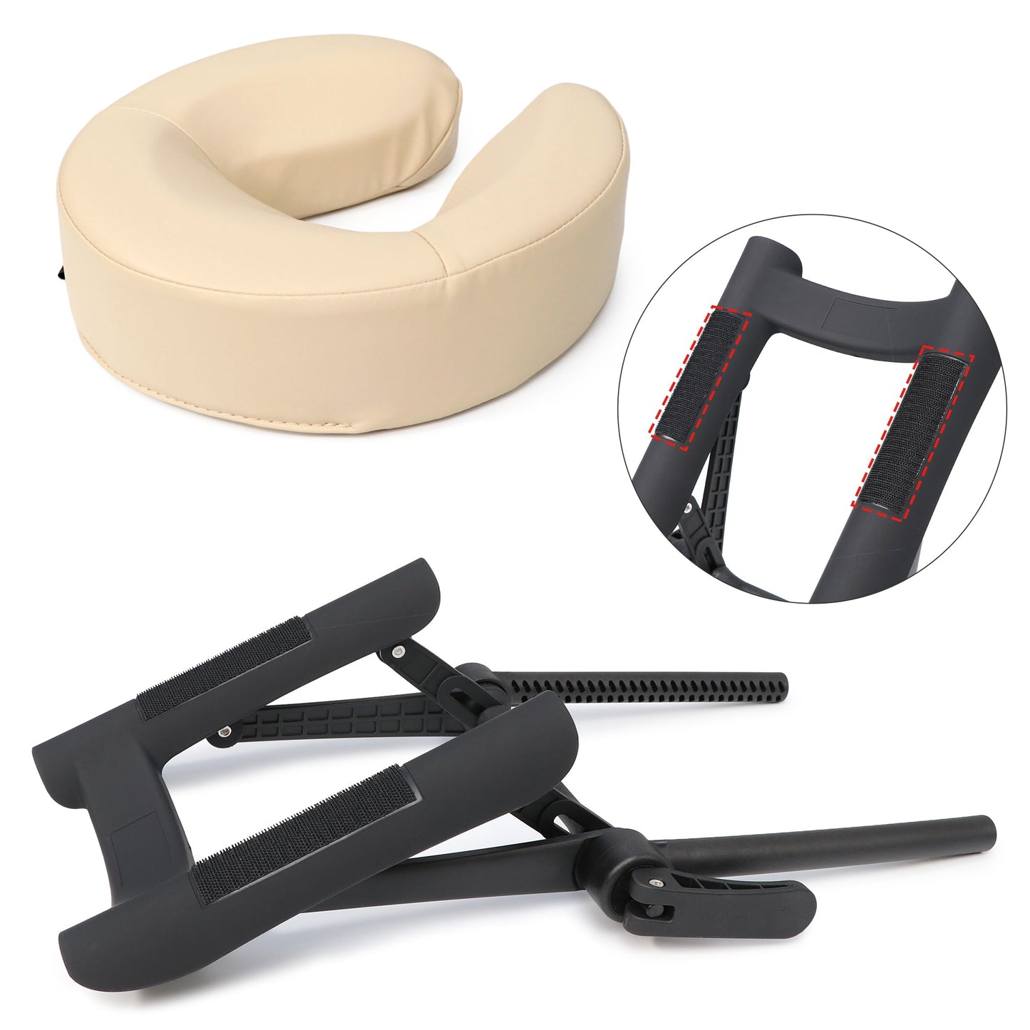 MASTER MASSAGE Universal Ergonomic Dream™ Adjustable Massage Table Face Cradle and Universal Face Cushion Pillow set
