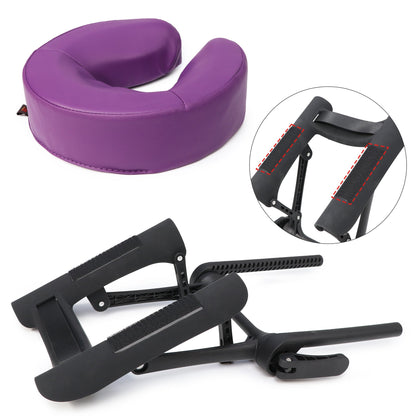 MASTER MASSAGE Universal Deluxe Ergonomic Dream Adjustable Massage Table Face Cradle and Universal Face Cushion Pillow set