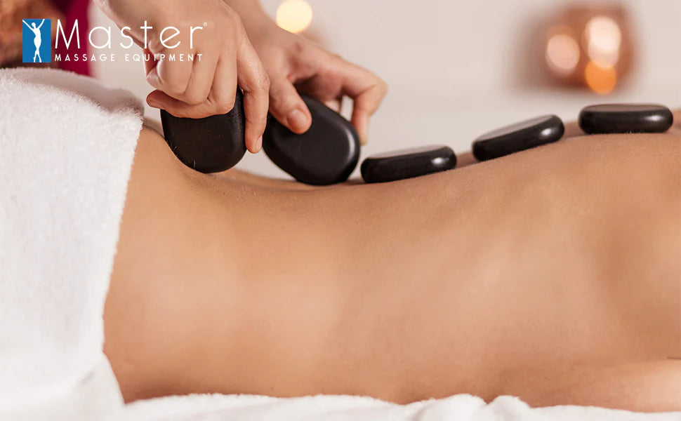 Master Massage 28 Piece Essential Hot Stone Massage Stone Set Kit Package for Professional or Home Spa Stone Therapy, Healing, Pain Relief-Basalt Rock