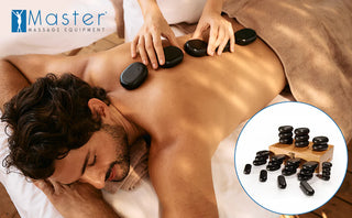 Master Massage 28 Piece Essential Hot Stone Massage Stone Set Kit Package for Professional or Home Spa Stone Therapy, Healing, Pain Relief-Basalt Rock