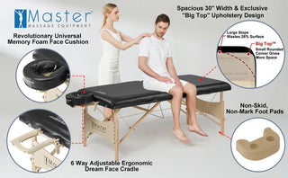 Master Massage 30" Balboa™ Portable Massage & Exercise Table NO-Frills Package