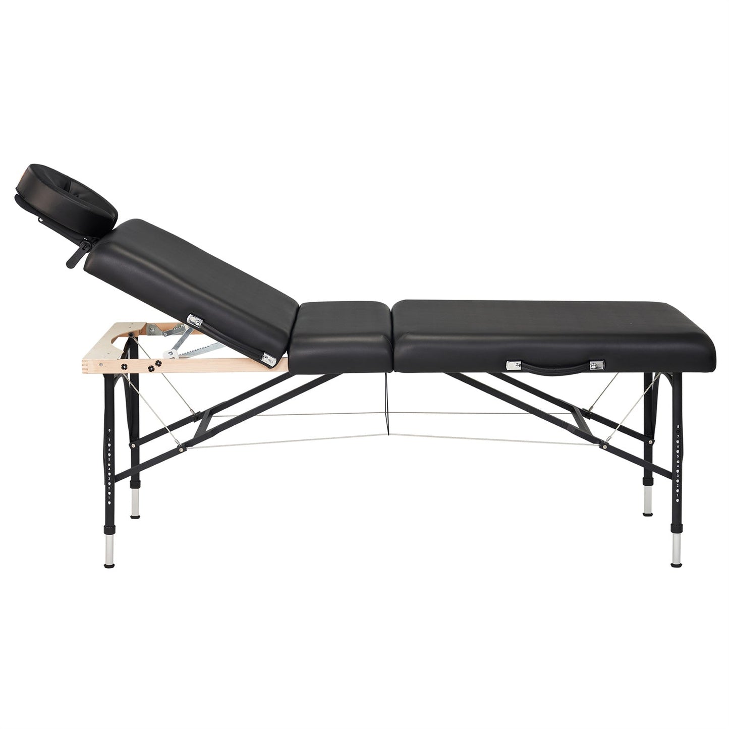 Master Massage 29" Violet Tilt Salon Portable Aluminum Massage Table Package 3 Section Liftback Tilting Backrest