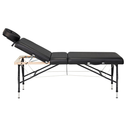 Master Massage 29" Violet Tilt Salon Portable Aluminum Massage Table Package 3 Section Liftback Tilting Backrest