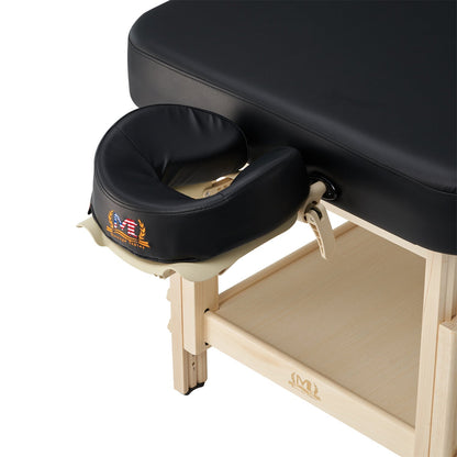 Master Massage 30" Harvey Comfort™  Stationary Salon Massage Table (Black) with Ambient Light System