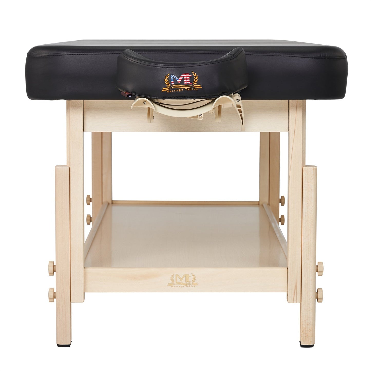 Master Massage 30" Harvey Comfort™  Stationary Salon Massage Table (Black) with Ambient Light System