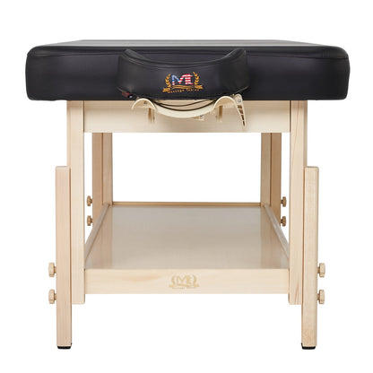 Master Massage 30" Harvey Comfort™  Stationary Salon Massage Table (Black) with Ambient Light System