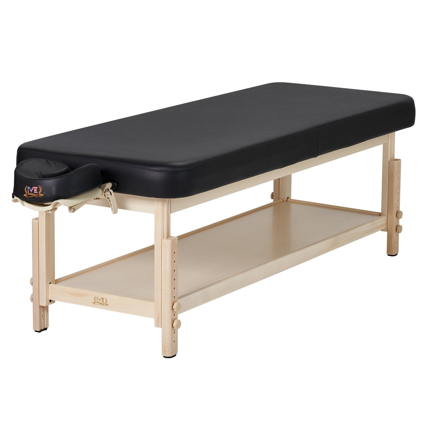 Master Massage 30" Harvey Comfort™  Stationary Salon Massage Table (Black) with Ambient Light System