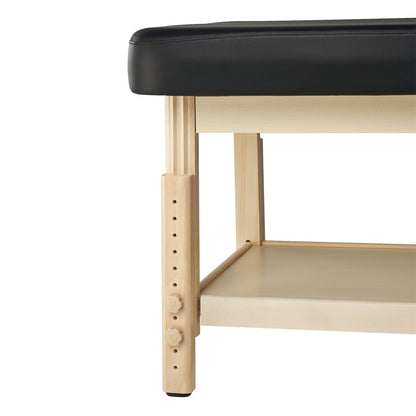 Master Massage 30" Harvey Comfort™  Stationary Salon Massage Table (Black) with Ambient Light System