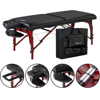 Master Massage 31" Montclair™ Portable Massage Table Package with MEMORY FOAM Layer, Shiatsu Cables, & Reiki Panels