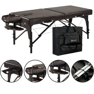 Master Massage 31” SUPREME™ LX Portable Massage Table Package with MEMORY FOAM Layer, Reiki Panels, & Face Port