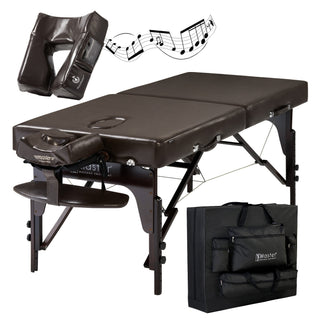 Master Massage 31” SUPREME™ LX Portable Massage Table Package with MEMORY FOAM Layer, Reiki Panels, & Face Port