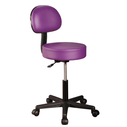 Master Massage  Stool with Backrest purple