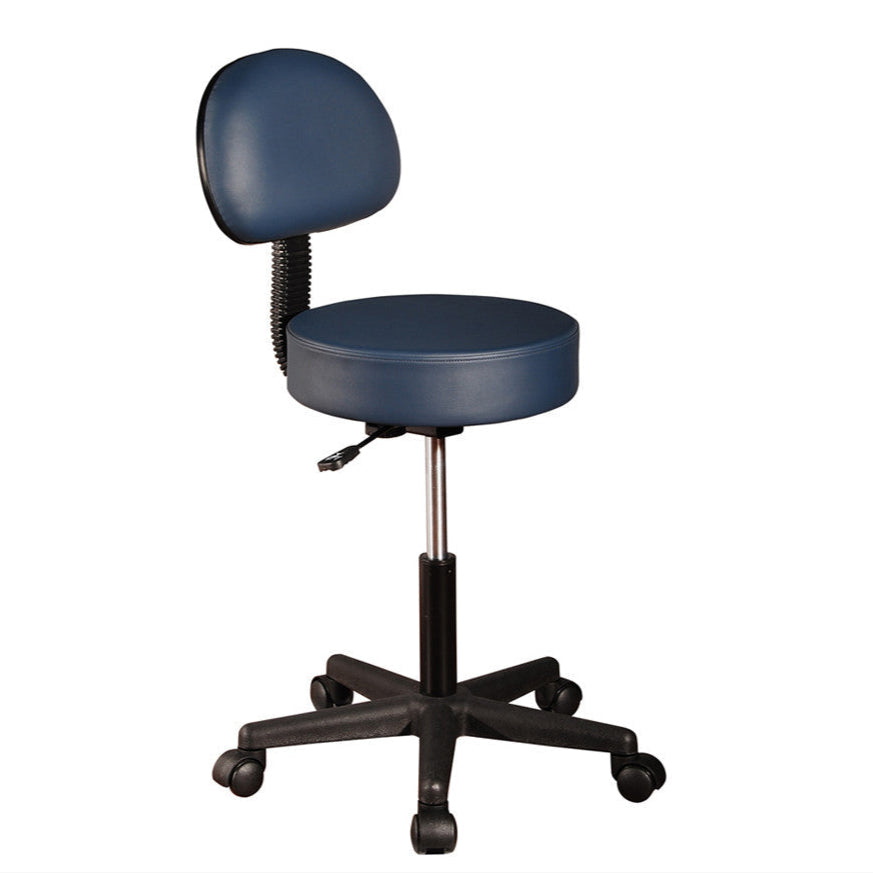 Master Massage  Stool with Backrest blue