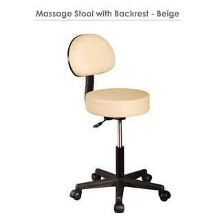 Master Massage  Stool with Backrest cream